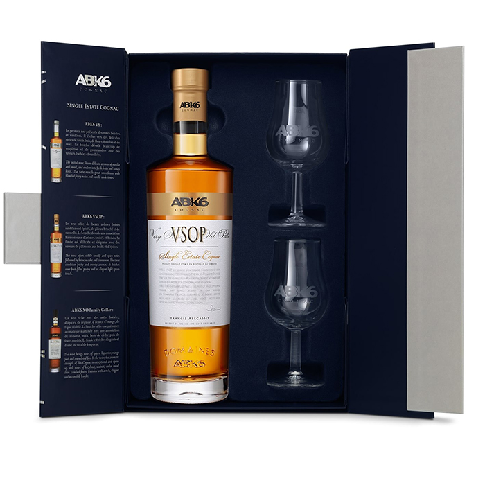 ABK6 VSOP Single Estate Cognac 0,7l 40% + dárková krabička 2x skleničky