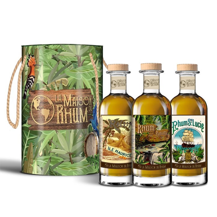 La Maison du Rhum Mini Bucket 3x0,2l (Santa Lucia 2015, Panama 2010, Mauritius 2012) 45%